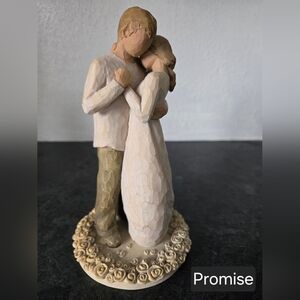 Willow Tree Cream and Tan Embrace Couple Sculpture